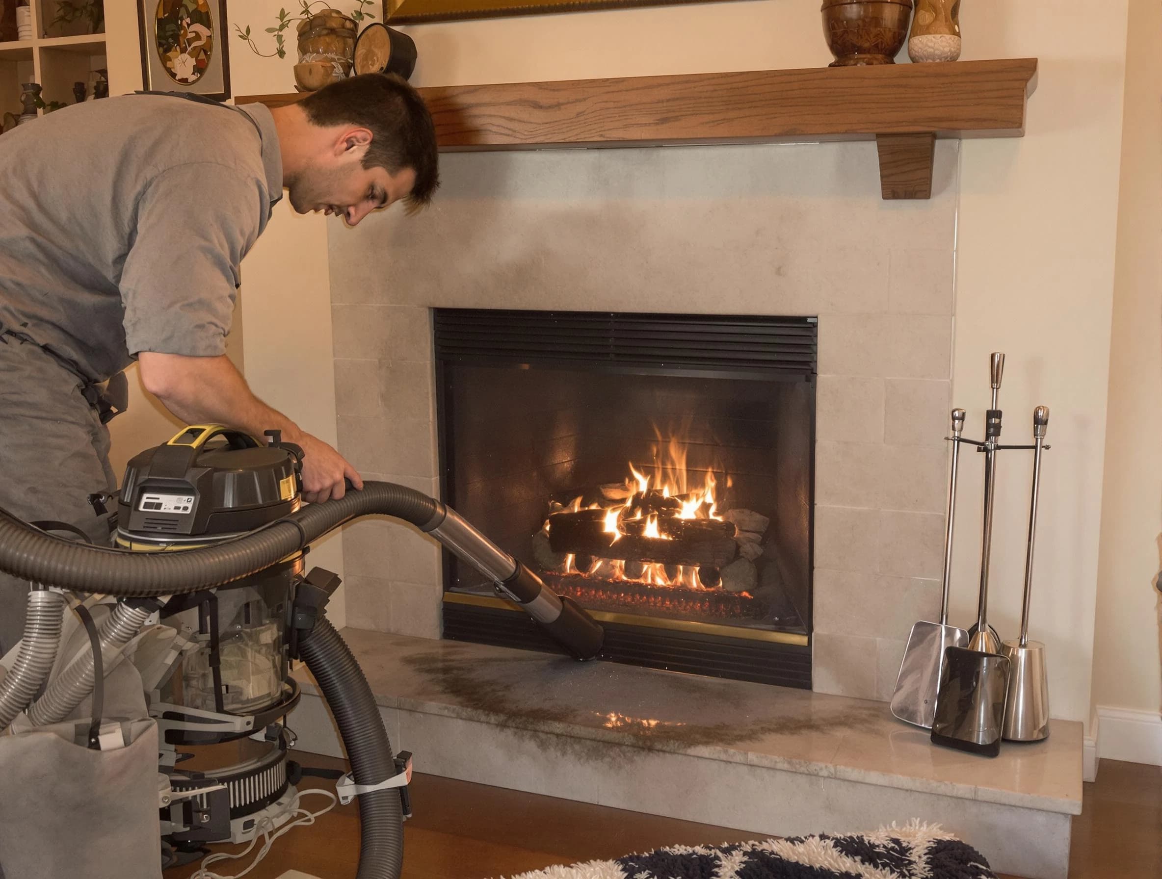 Routine fireplace upkeep by West Jordan Chimney Sweep in West Jordan, UT