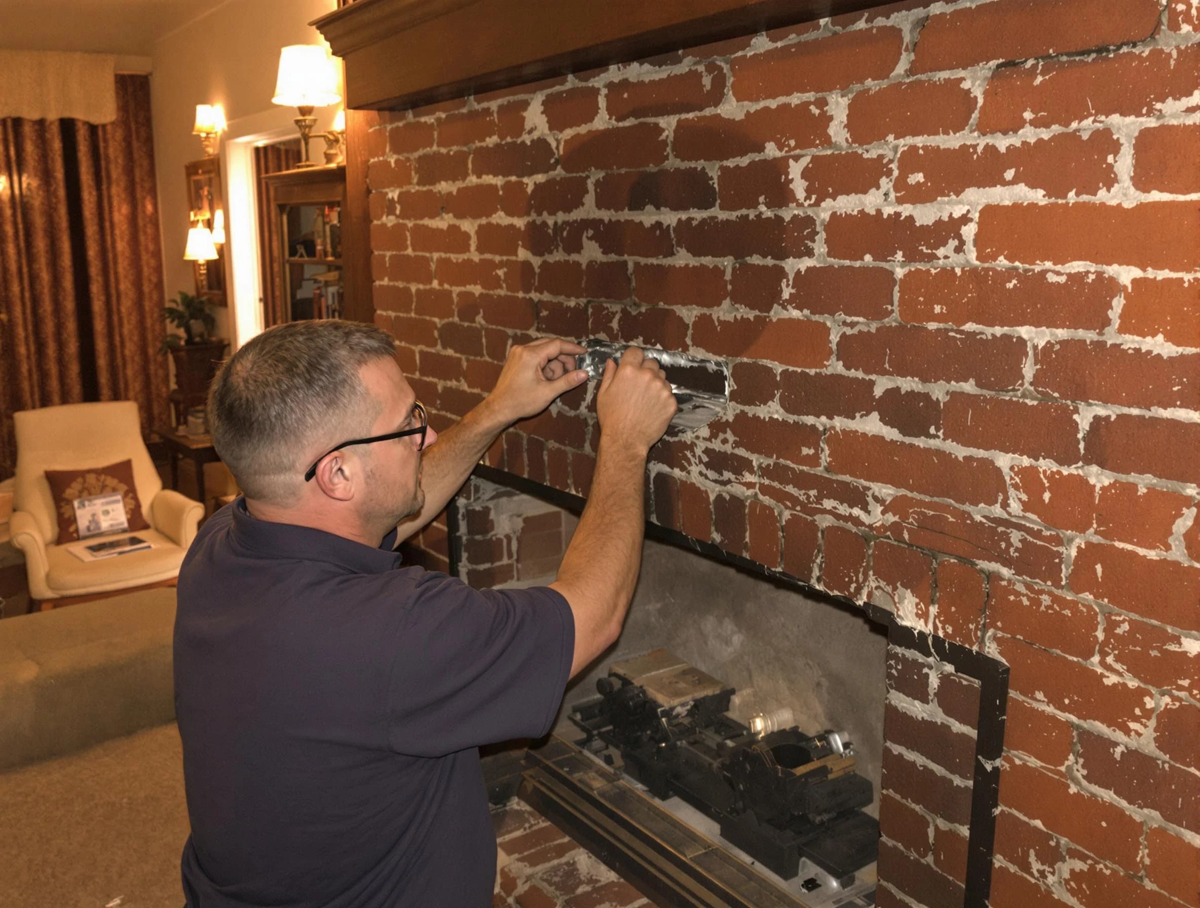 West Jordan Chimney Sweep expert fixing a fireplace in West Jordan, UT